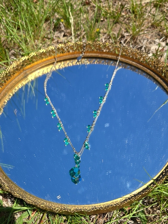 CC USA Jewelry - Vintage Emerald AB Crystal Drop Necklace - CC USA brand
